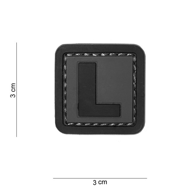 Naszywka 3D z PVC litera L - 101 Inc