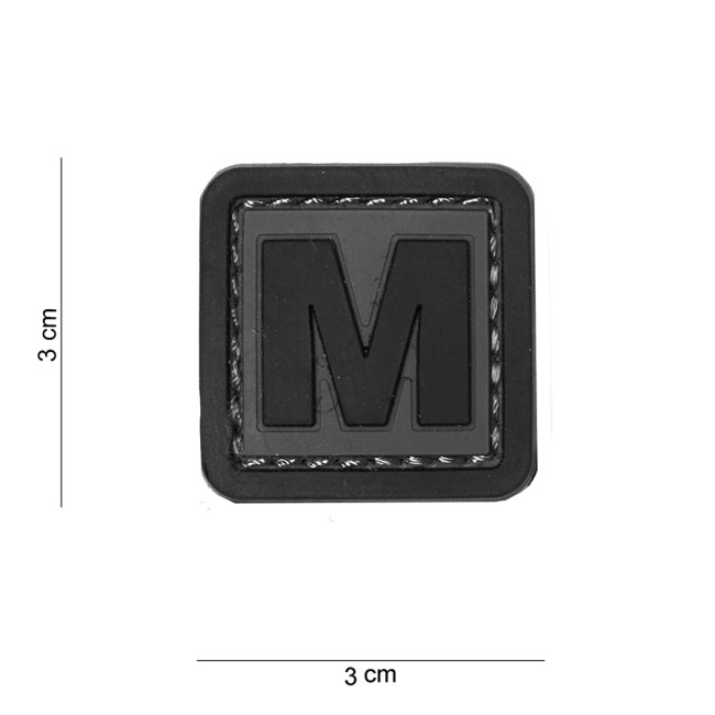 3D PVC-Patch Buchstabe M - 101 Inc