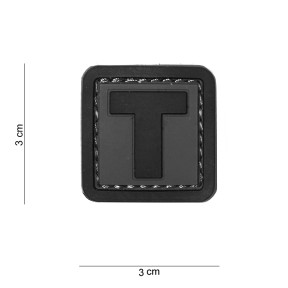3D PVC patch letter T - 101 Inc