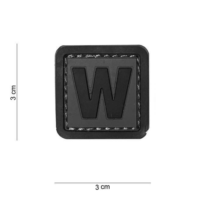 Naszywka 3D z PVC litera W - 101 Inc