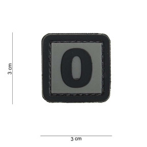 3D PVC Patch Cijfer 0 - 101 Inc