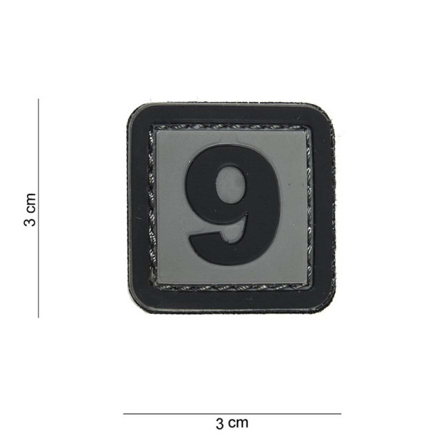 Naszywka 3D z PVC Cyfra 9 - 101 Inc