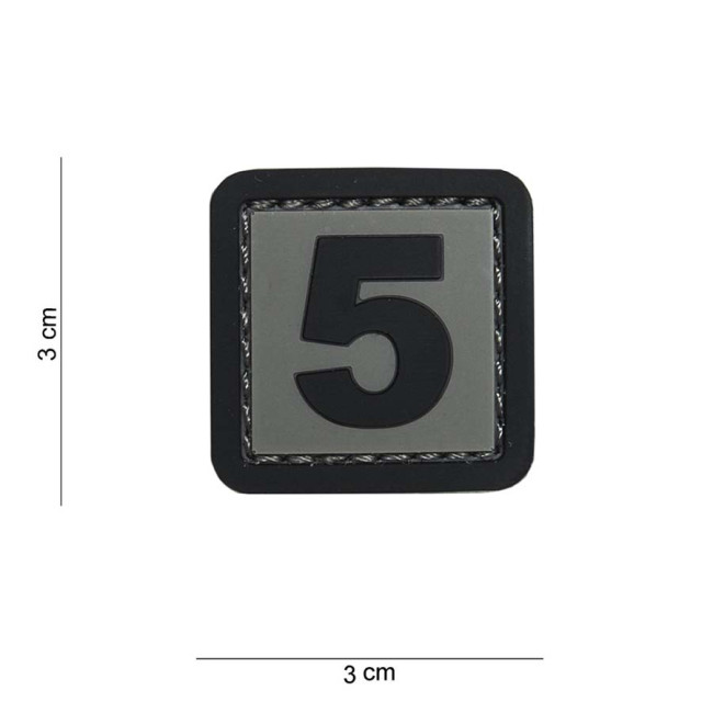 3D PVC patch Cijfer 5 - 101 Inc