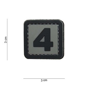 3D PVC Patch Ziffer 4 - 101 Inc