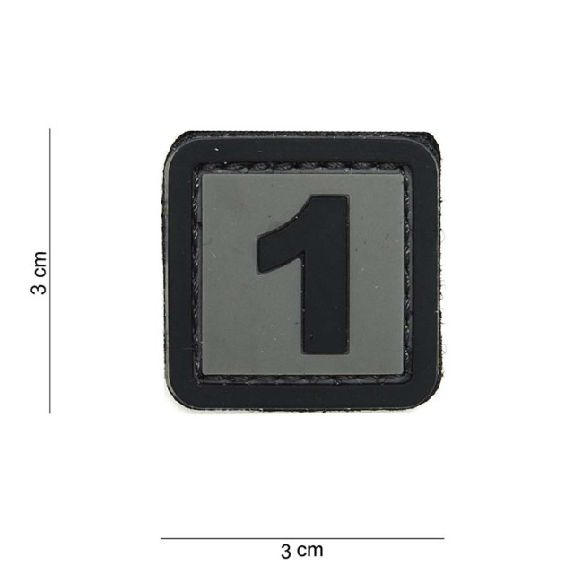 3D PVC patch Cijfer 1 - 101 Inc