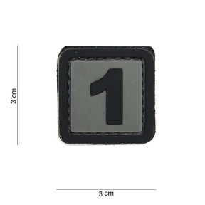 3D PVC patch Cijfer 1 - 101 Inc