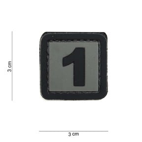 3D PVC patch Cijfer 1 - 101 Inc