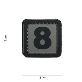 3D PVC Patch Cijfer 8 - 101 Inc