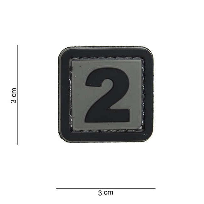 3D PVC-Patch Ziffer 2 - 101 Inc
