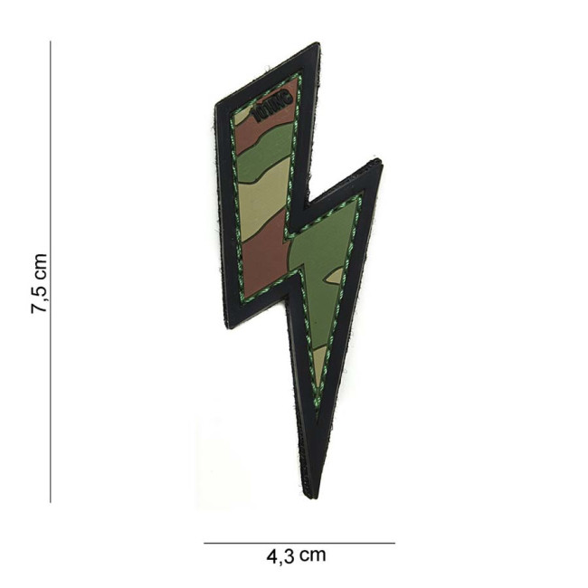 Naszywka 3D z PVC "Piorun" Woodland - 101 Inc