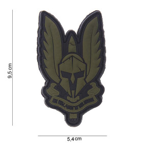 Naszywka 3D Spartan zielona z PVC - 101 Inc