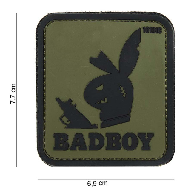 Patch 3D en PVC "Badboy" Vert - 101 Inc Patch 3D en PVC "Badboy" Vert - 101 Inc