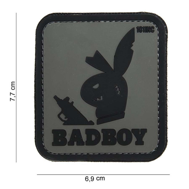3D PVC-Patch "Badboy" Grau - 101 Inc