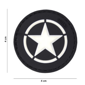 Patch 3D en PVC "Allied star" Noir - 101 Inc