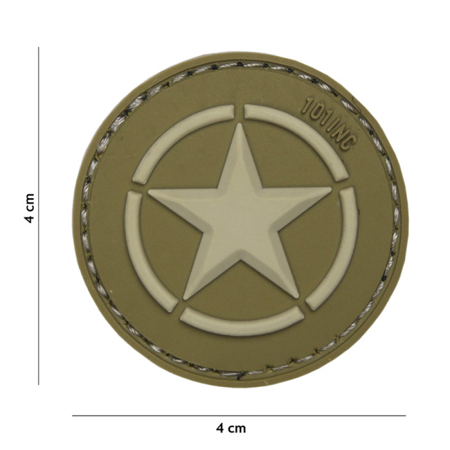 Patch 3D en PVC "Allied star" Vert - 101 Inc