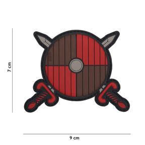 3D PVC Patch Wikinger Schild rot - 101 Inc