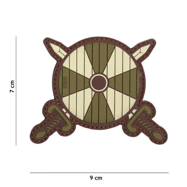 Patch 3D en PVC Bouclier Viking vert - 101 Inc