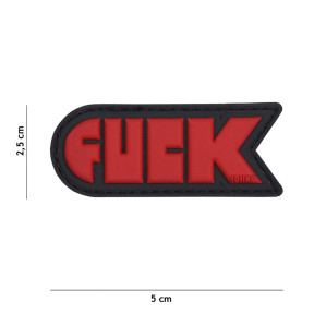 Patch 3D en PVC "Fuck" Rouge - 101 Inc