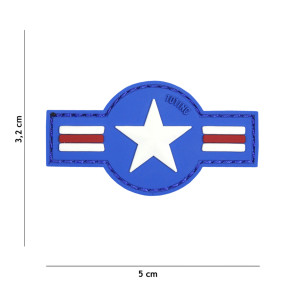 3D PVC Patch "Air Force" Blauw - 101 Inc