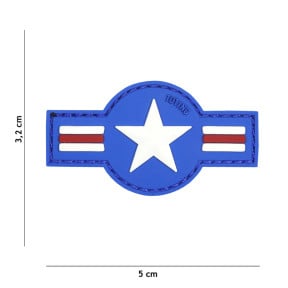 Patch 3D en PVC "Air Force" Bleu - 101 Inc