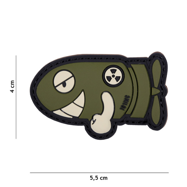 Patch 3D en PVC "Funny Torpedo" Vert - 101 Inc