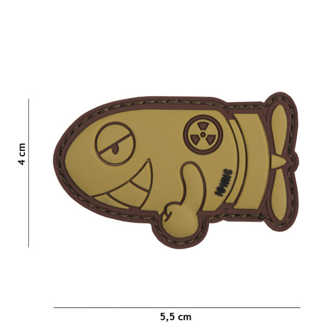 Patch 3D en PVC "Funny Torpedo" Sable - 101 Inc