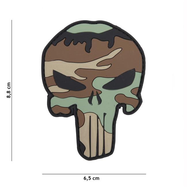 Patch 3D en PVC Punisher woodland - 101 Inc