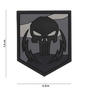 Patch 3D en PVC Punisher tonnerre Noir - 101 Inc