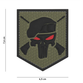 3D PVC Patch Punisher Commando Groen - 101 Inc