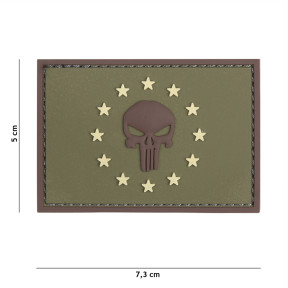 Patch 3D z PVC Punisher EU Zielony - 101 Inc