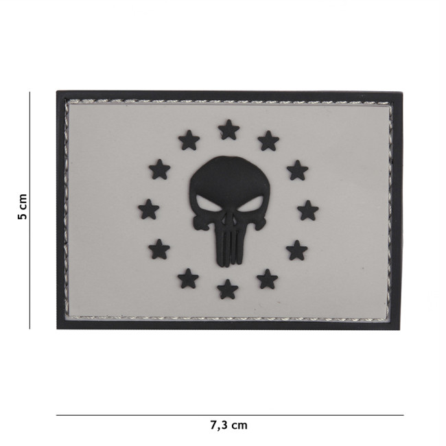Naszywka 3D PVC Punisher EU Szary - 101 Inc