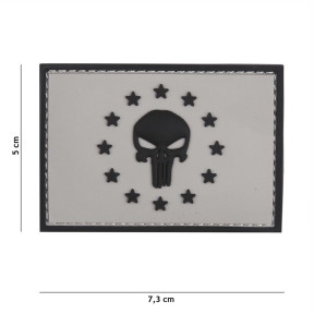 Naszywka 3D PVC Punisher EU Szary - 101 Inc