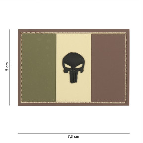 Naszywka 3D PVC Punisher France Woodland - 101 Inc