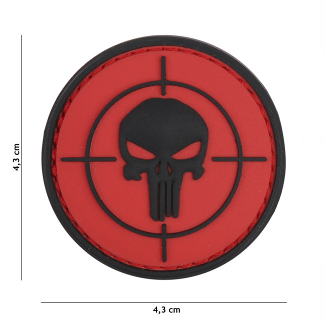 3D PVC Patch Punisher Doelwit Rood - 101 Inc