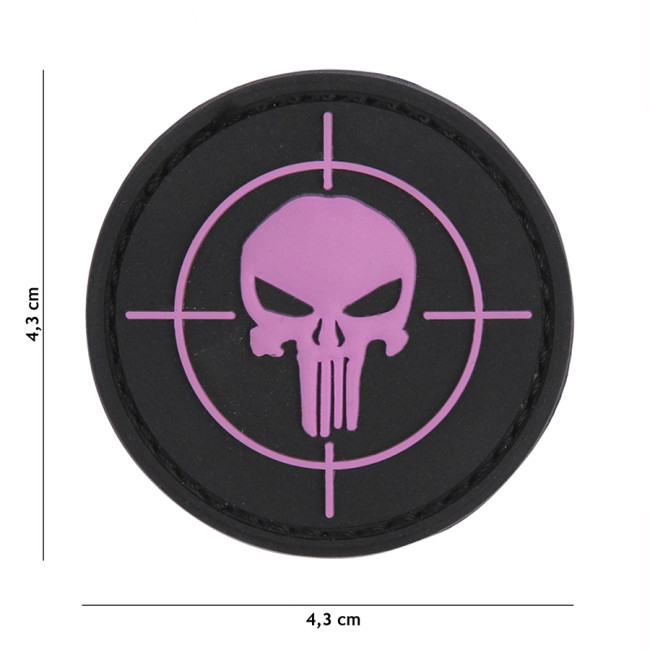 Naszywka 3D PVC Punisher Cel Różowy - 101 Inc