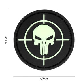 Patch 3D en PVC Punisher Cible Phosphorescent - 101 Inc