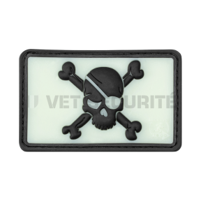 Patch pirate skull fond phosphorescent - JTG
