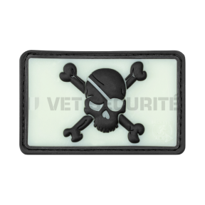 Patch pirate skull fond phosphorescent - JTG