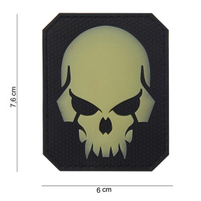 Naszywka 3D PVC Pirate Skull Fosforyzująca - 101 Inc