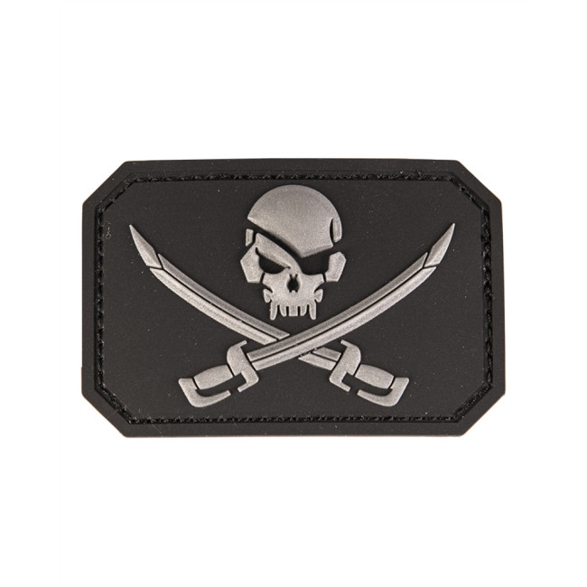 Patch 3D PVC Squelette et Sabre Noir - Miltec