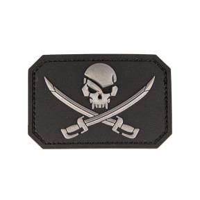 3D PVC Patch Skelet en Sabel Zwart - Miltec