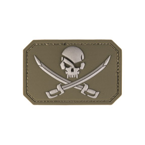 Patch 3D PVC Squelette et Sabre Vert olive - Miltec