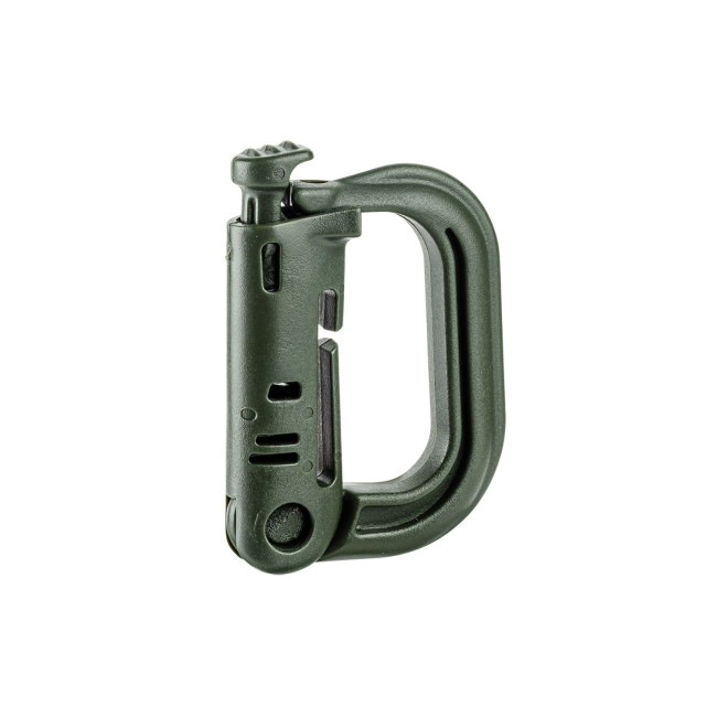 Mousqueton D-ring avec fixation pour passant M.O.L.L.E. vert od - A10 Equipment