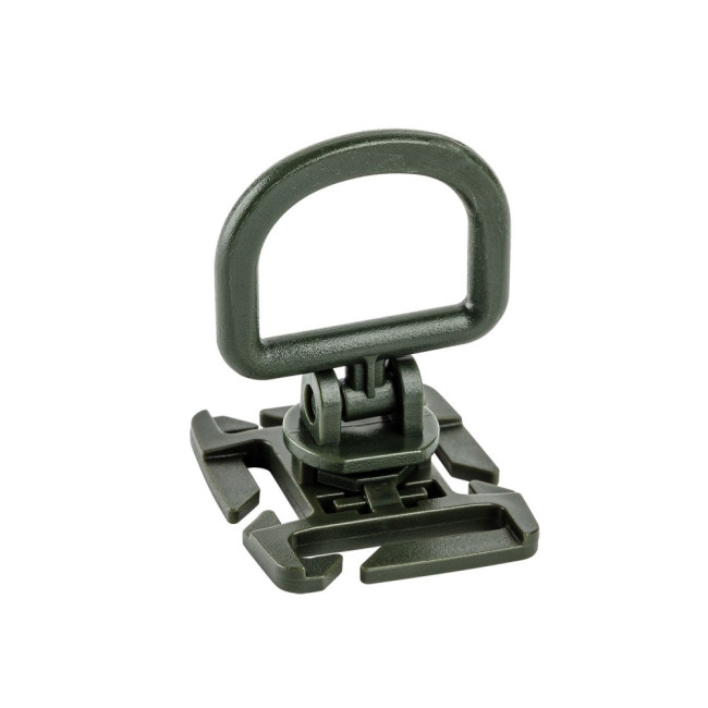 Point d'ancrage rotatif D-ring avec fixation pour passant M.O.L.L.E. vert od - A10 Equipment