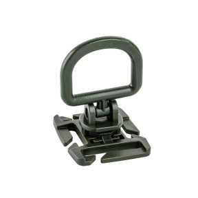 Point d'ancrage rotatif D-ring avec fixation pour passant M.O.L.L.E. vert od - A10 Equipment