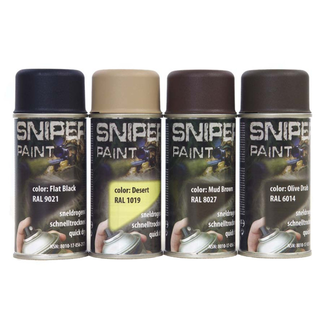 Bombe de peinture militaire noire 150 ml - Fosco Industries