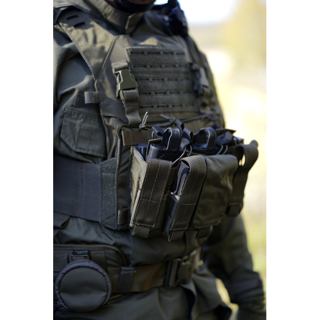 Dubbele PA magazijntas Groen OD - Task Force 2215