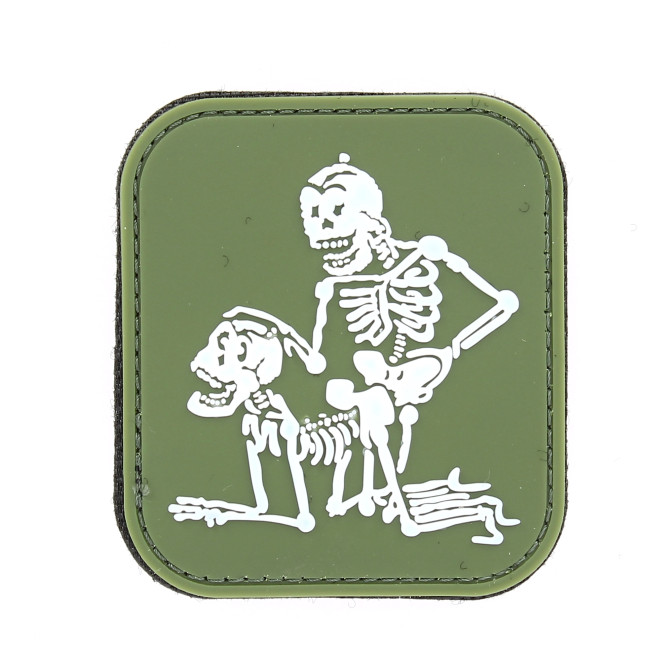 3D PVC-Patch "Two Skeletons" grün - 101 Inc