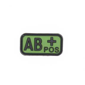 3D PVC patch bloedgroep AB+ Groen - 101 Inc