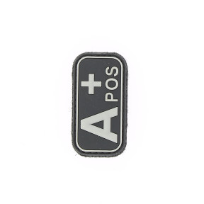 3D PVC-Patch Blutgruppe A+ Schwarz - 101 Inc